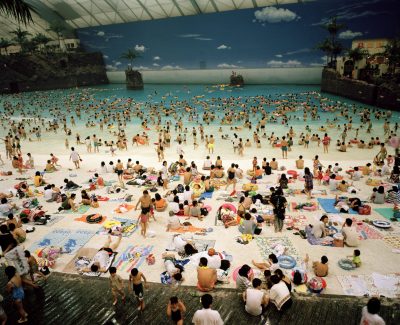 Japan. Miyazaki. The Artificial beach inside the Ocean Dome. 1996.